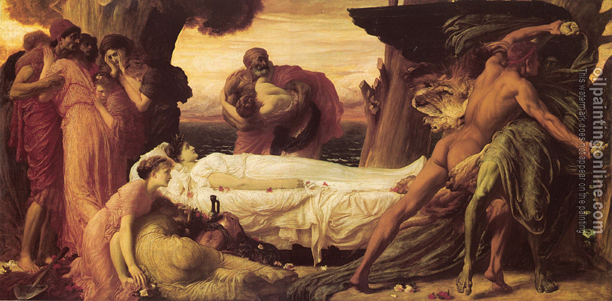 Leighton, Lord Frederick - Hercules Wrestling with Death for the Body of Alcestis